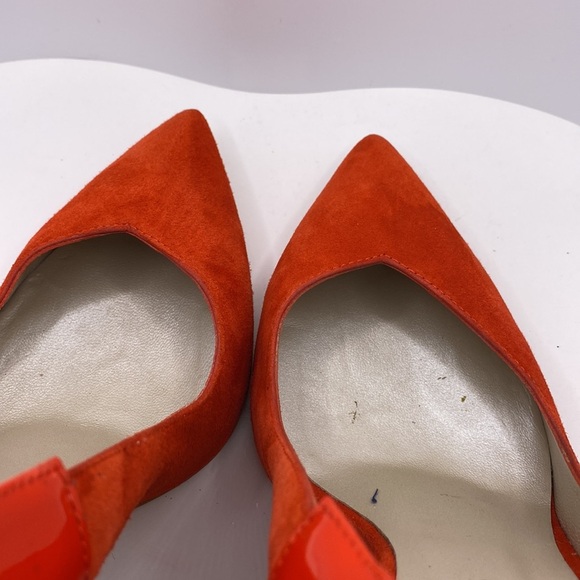 Karen Millen Orange Suede Heels - Picture 8 of 11